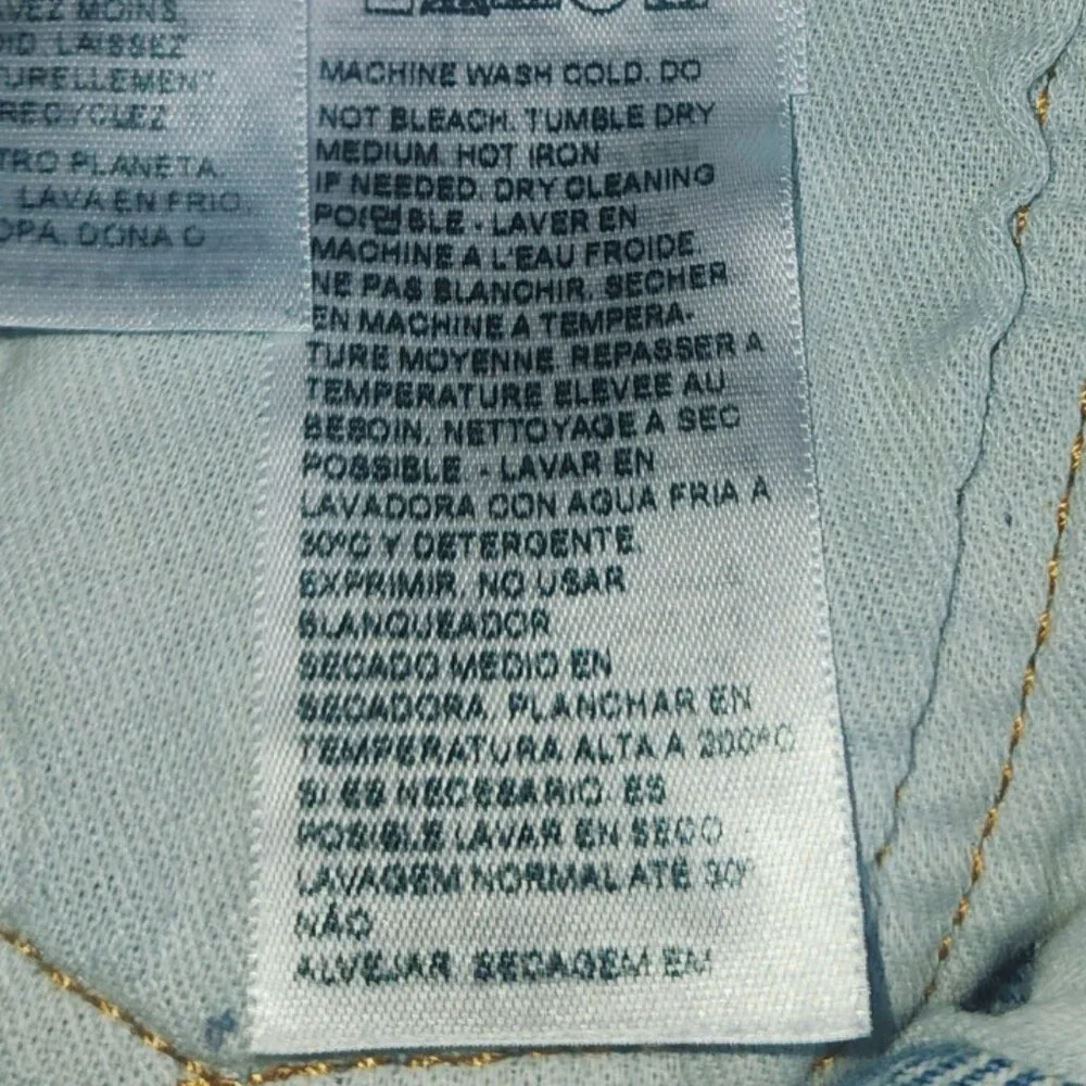 Men's Levi's 501 Blue Jeans Original Fit Ripped, Size 30‎